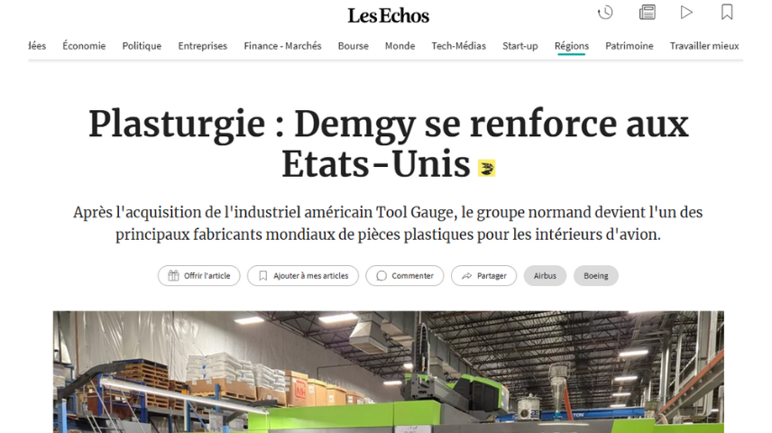  DEMGY featured in Les Echos