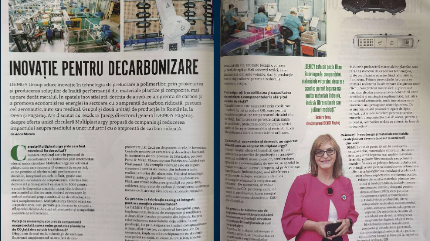 Innovation et Durabilité: Un entretien avec Teodora Țarog, Directrice Générale de DEMGY Făgăraș